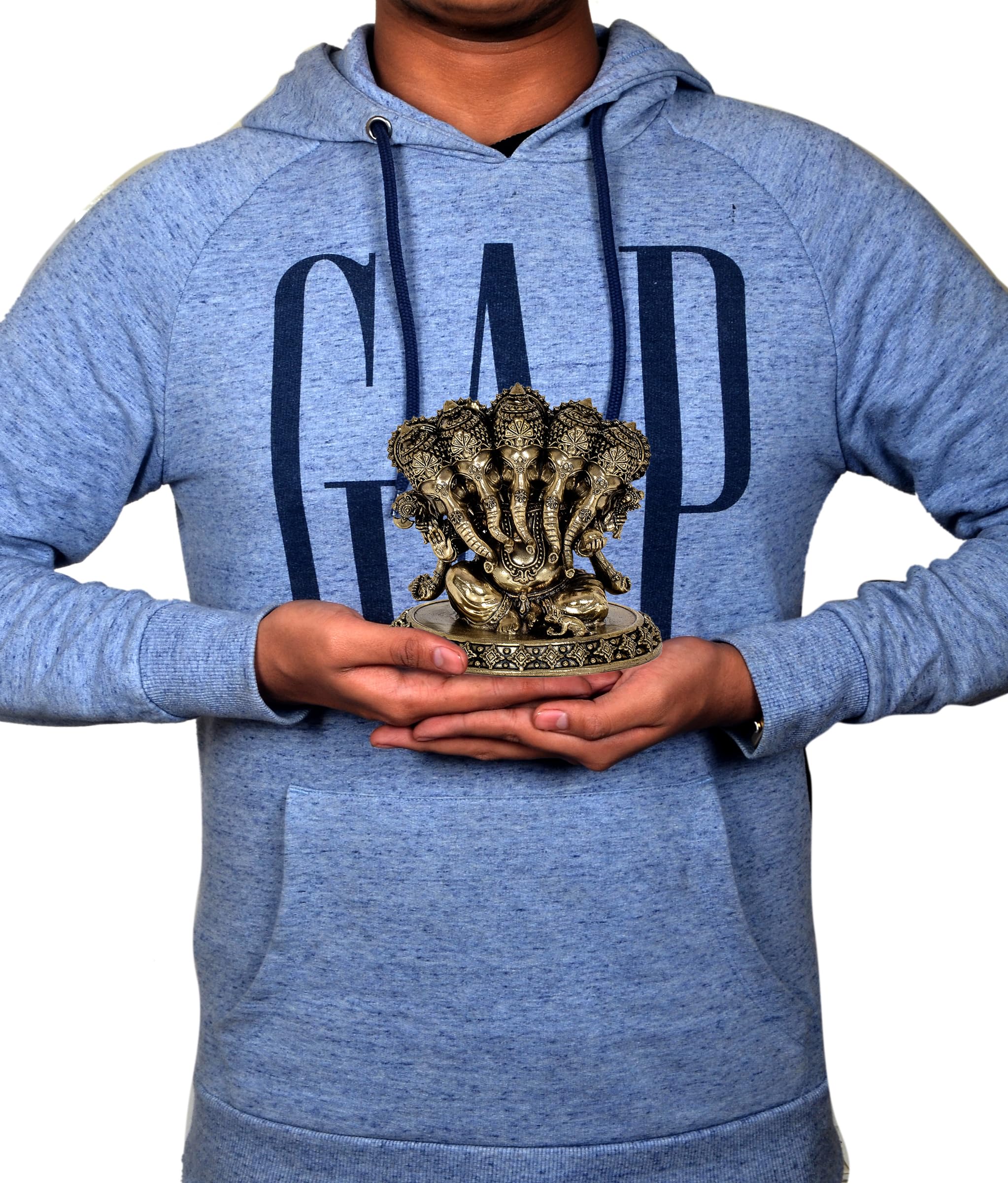 Dattatreya Fine Brass Panchmukhi Ganesha Idol Staue Murti For Home Decor Ofice, Height : 4 Inch